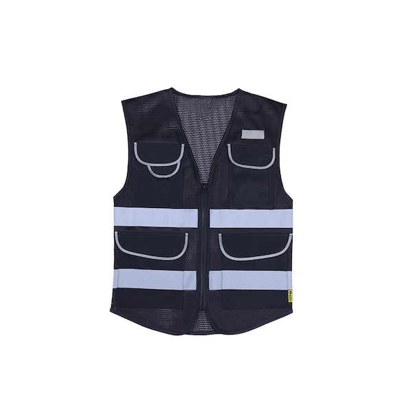 2W International Premium Safety Vest, Black, 3X-Large CV-BK 3XL - main